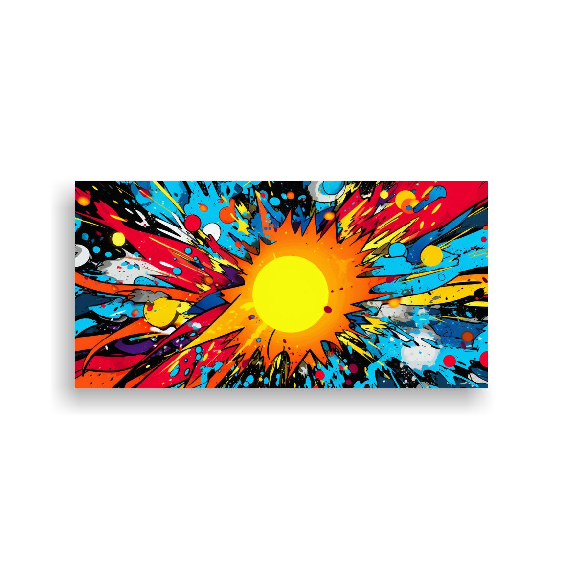 GENERICO - Cuadros Decorativos Abstractos Fusión Vibrante 80x40 Cm