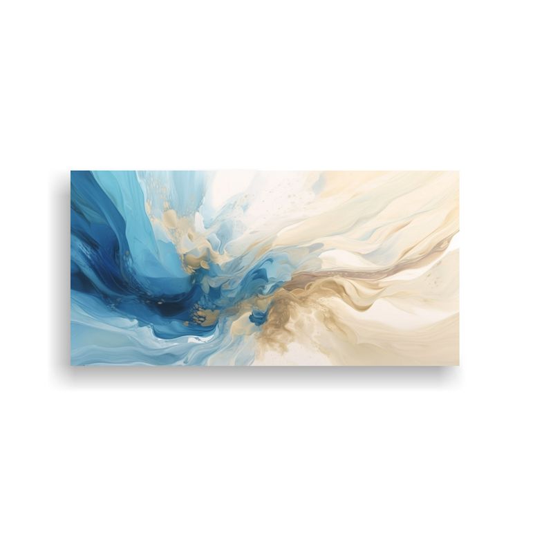 GENERICO - Pinturas Abstractas Hermosas En Beige Azul Y 80x40 Cm