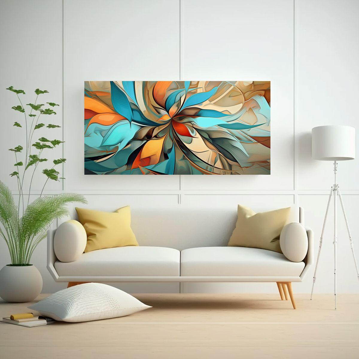 GENERICO - Cuadro Abstracto Impactante De Una Planta 100x50 Cm