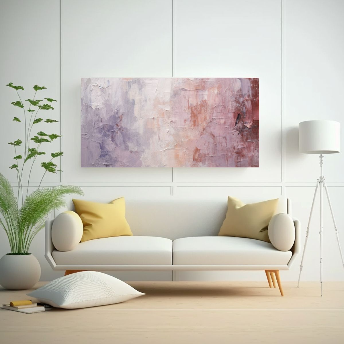 GENERICO - Pintura Abstracta Minimalista Efecto Visual Para 100x50 Cm