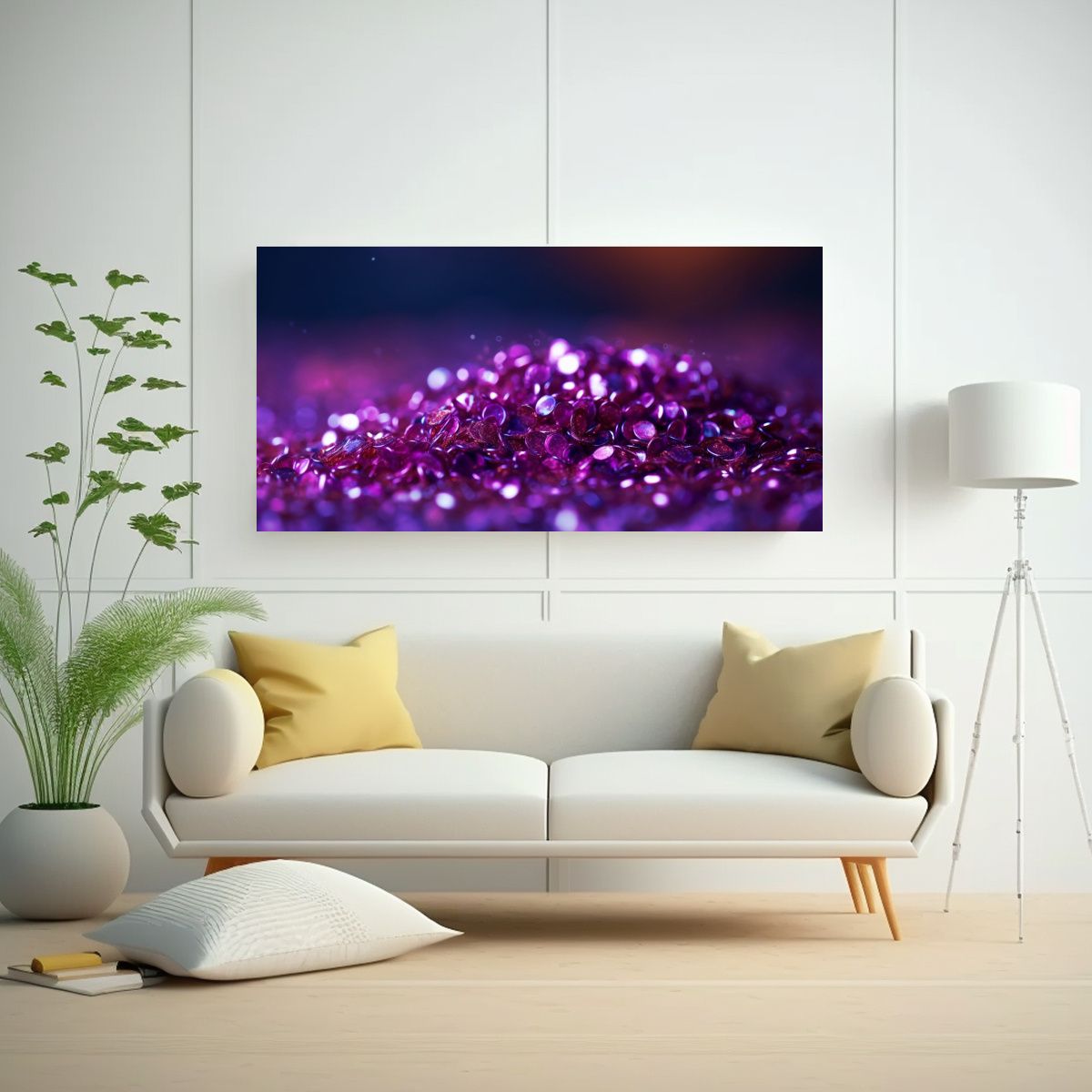 GENERICO - Fotografía 4k Púrpura Brillo Profundidad En 100x50 Cm