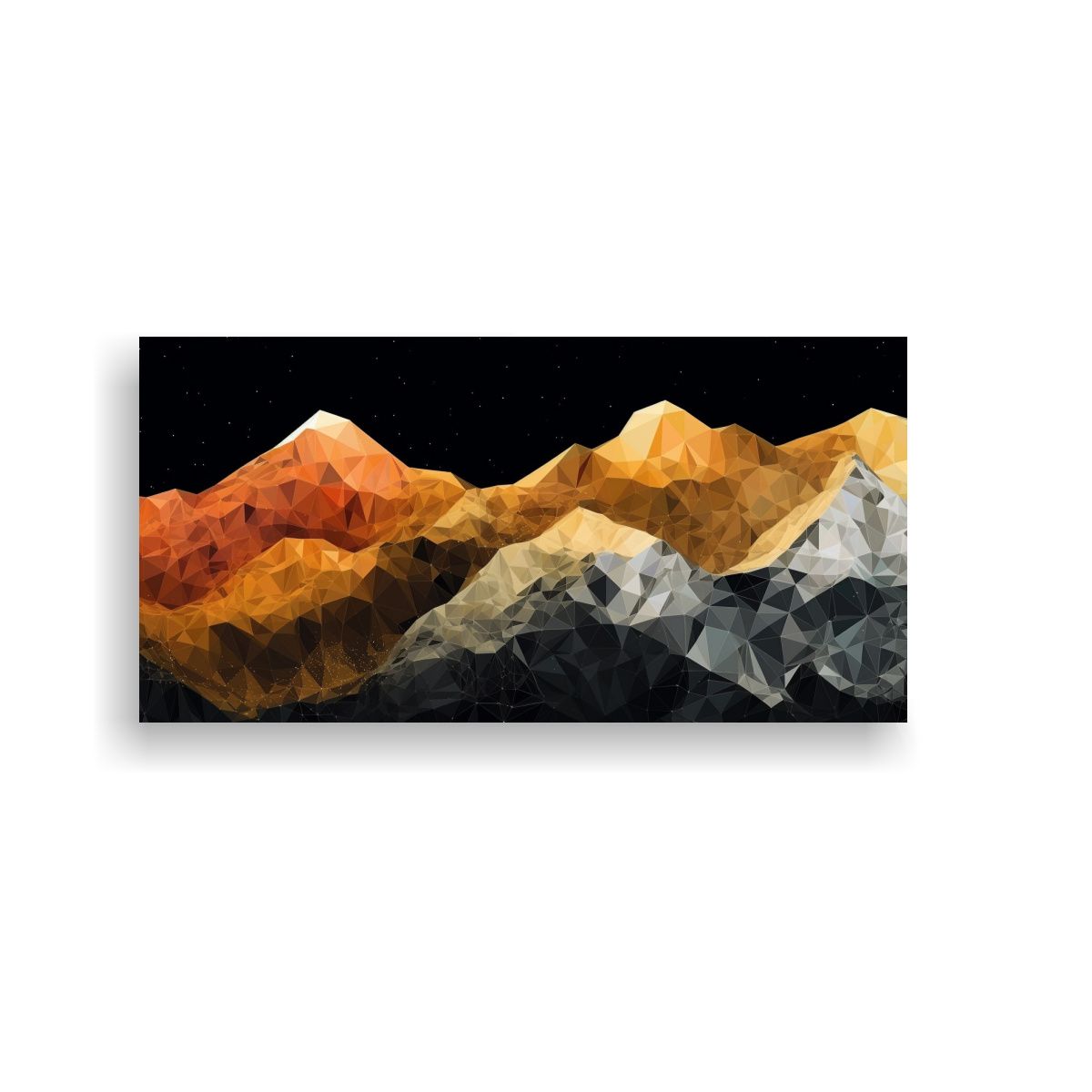 GENERICO - Pintura Decorativa De Arte Pop En Tonos Dorados Y 100x50 Cm