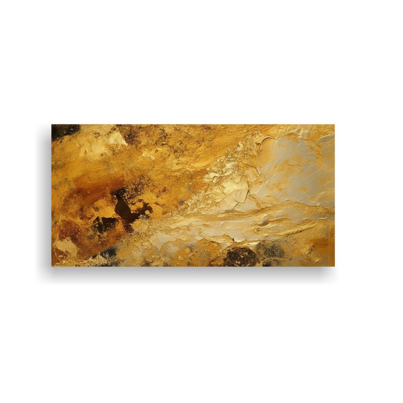 GENERICO - Imagen Gráfica De Superficie Dorada En Estilo 80x40 Cm