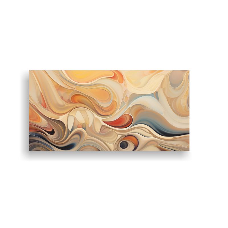 GENERICO - Cuadro Abstracto De Inspiración En Tonos Crema 80x40 Cm