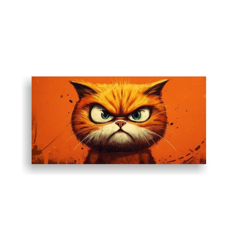 GENERICO - Cuadros Modernos De Gatos Feos Y Divertidos En 60x30 Cm