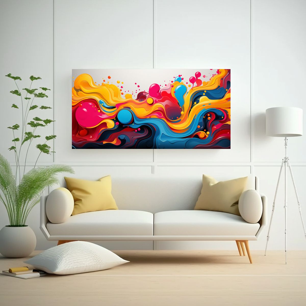 GENERICO - Cuadros Temáticos Abstractos Estilo Pop Art En 80x40 Cm