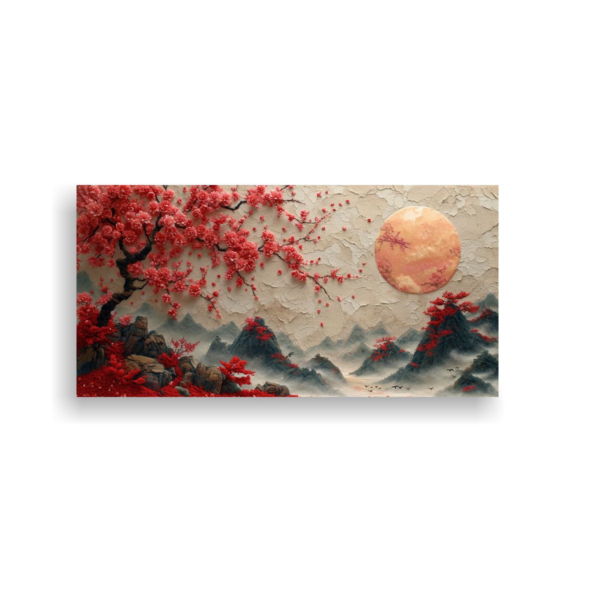 GENERICO - Pintura Decorativa Con Escena De árboles 60x30 Cm