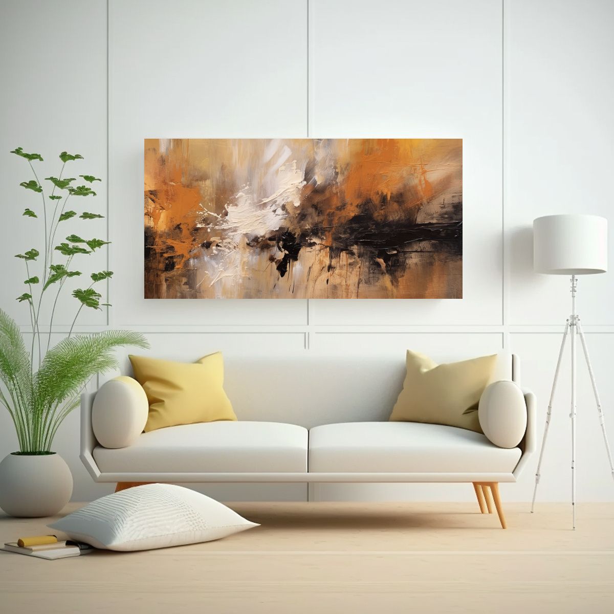 GENERICO - Pintura Abstracta Que Expresa La Necesidad De 100x50 Cm