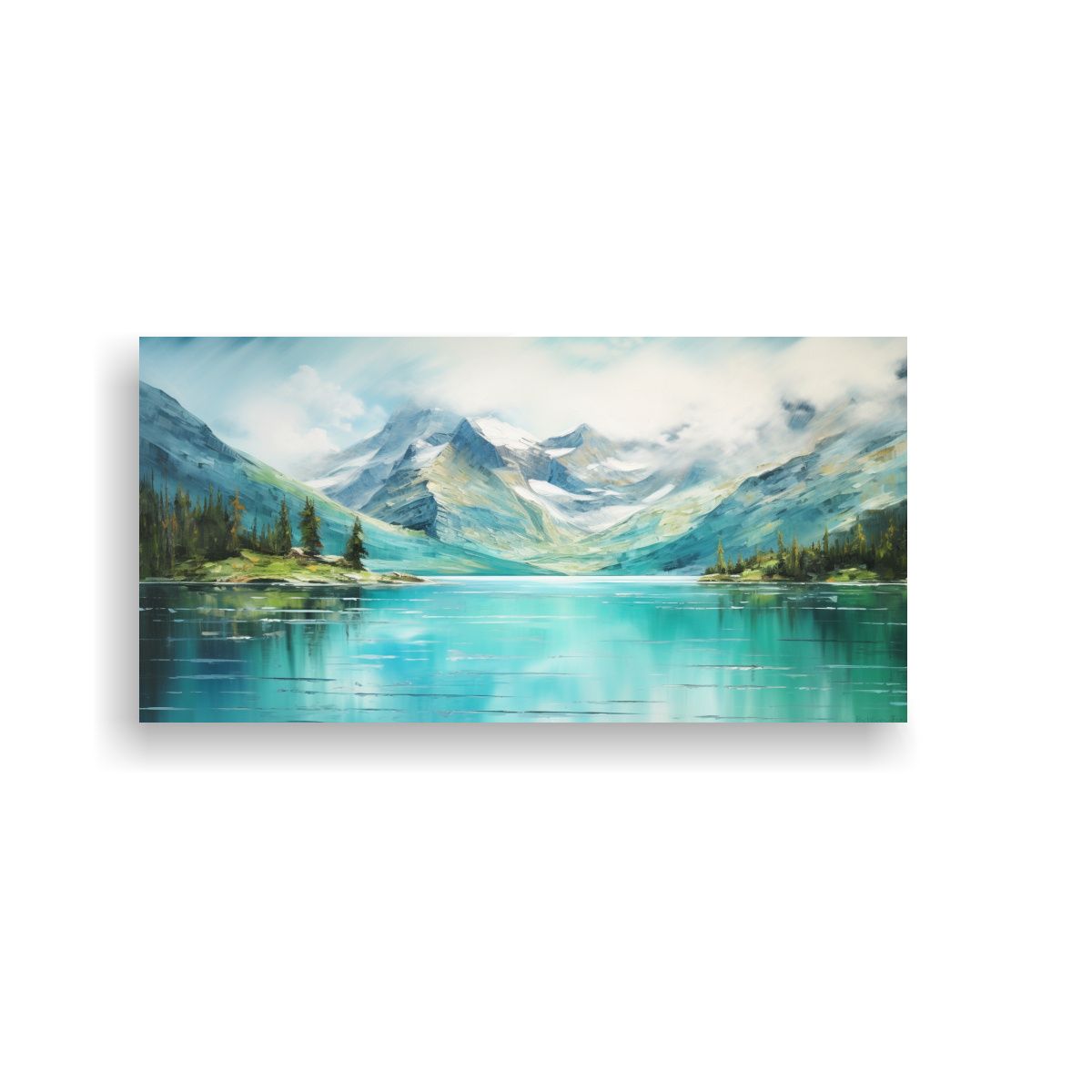 GENERICO - Cuadro Abstracto Cuadro Adorable De Montañas 100x50 Cm