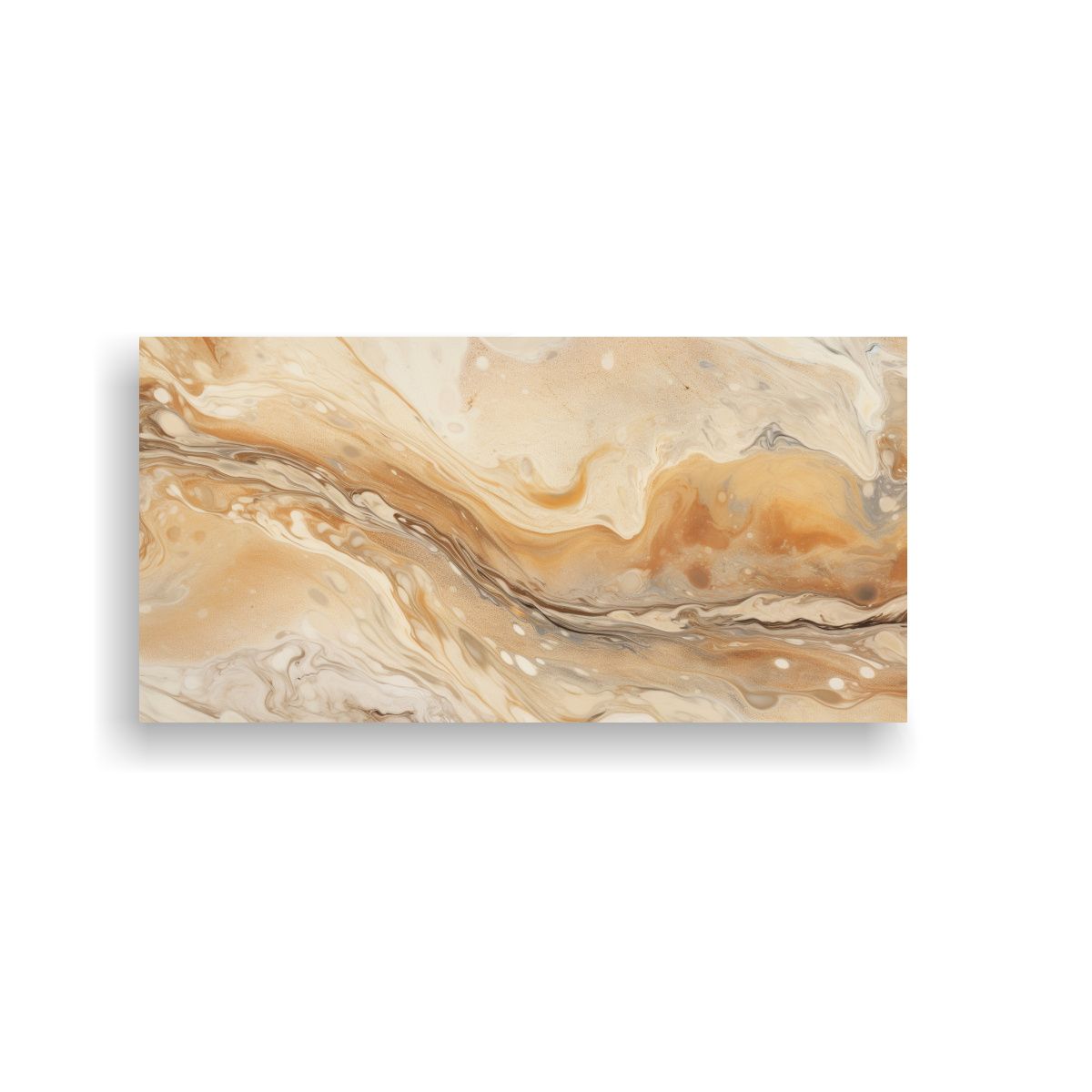 GENERICO - Cuadros Con Textura Mármol Suave En Tonos Beige 80x40 Cm