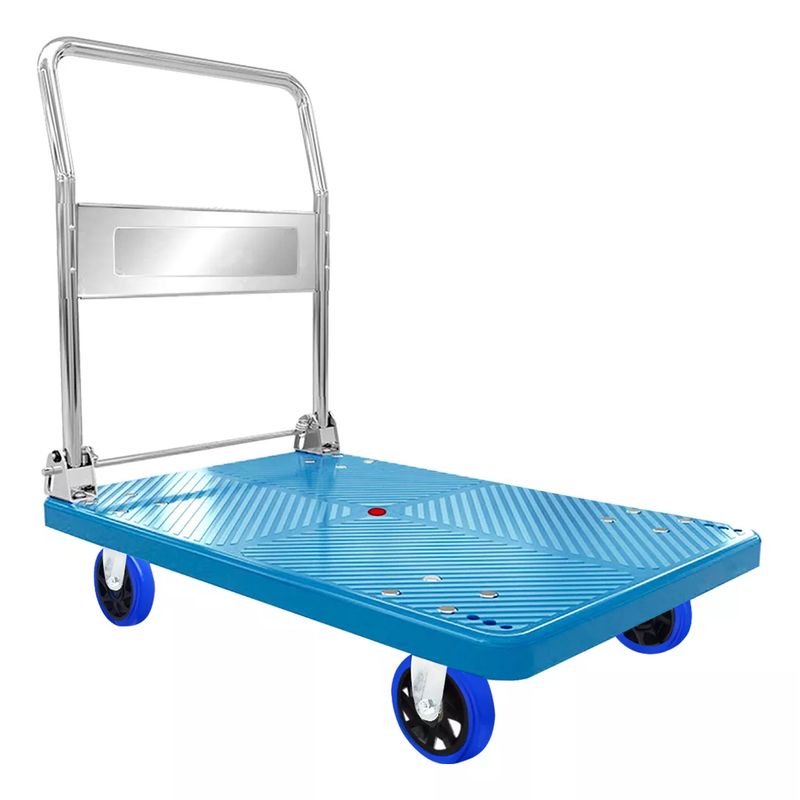 SUPERCENTER - Carro Carga Yegua Plegable Plataforma Grande 300 Kg 4 Ruedas  Bastón de mano de plata