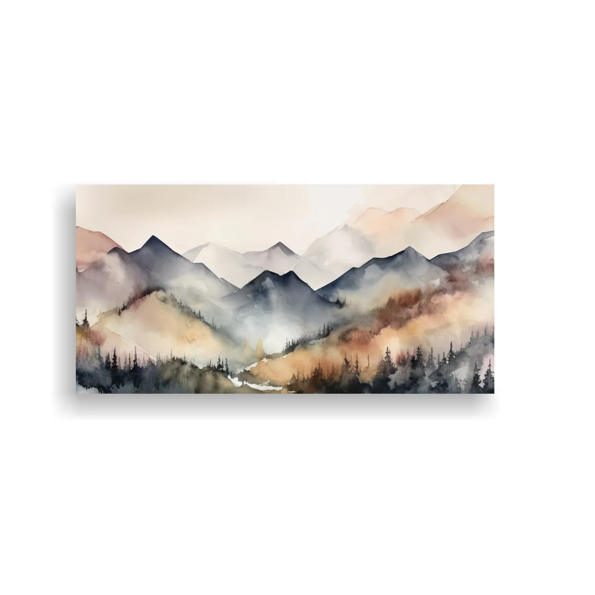 GENERICO - Pinturas Abstractas De Paisajes Montañosos 100x50 Cm