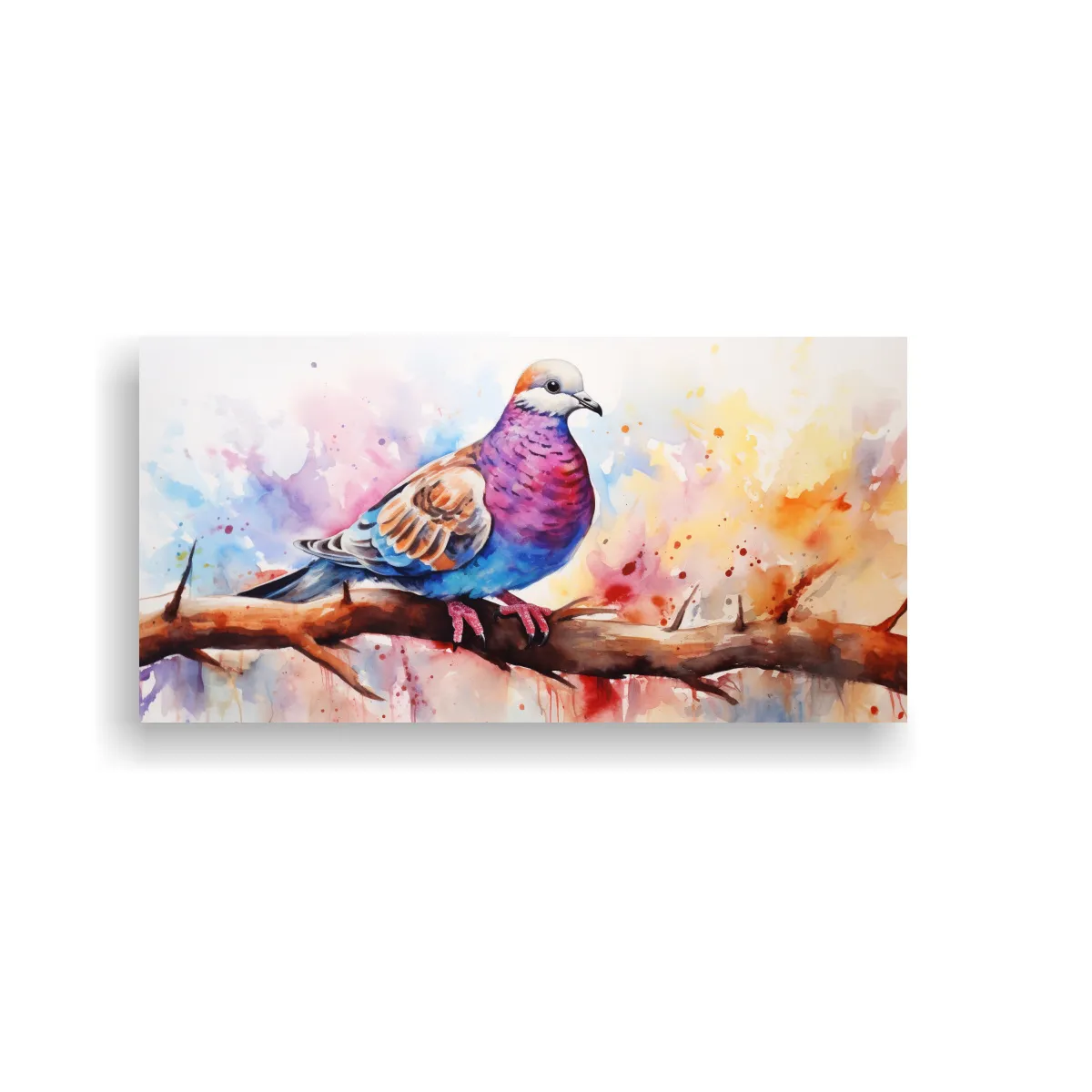 GENERICO - Cuadro Colores Equilibrado Acuarela Colorida 60x30 Cm