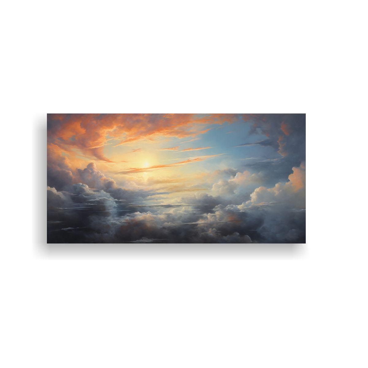 GENERICO - Pintura Abstracta De Un Cielo Matutino Con 100x50 Cm