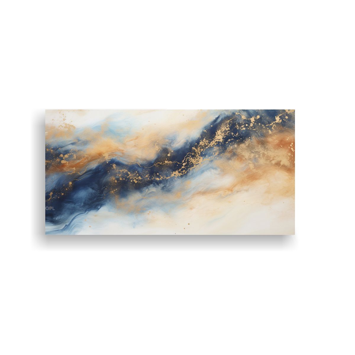 GENERICO - Cuadro Abstracto Acrílico Flujo Tema Comedor 100x50 Cm