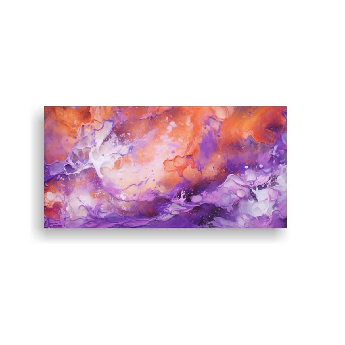 GENERICO - Pinturas Abstractas Moradas Y Vibrantes Para 80x40 Cm