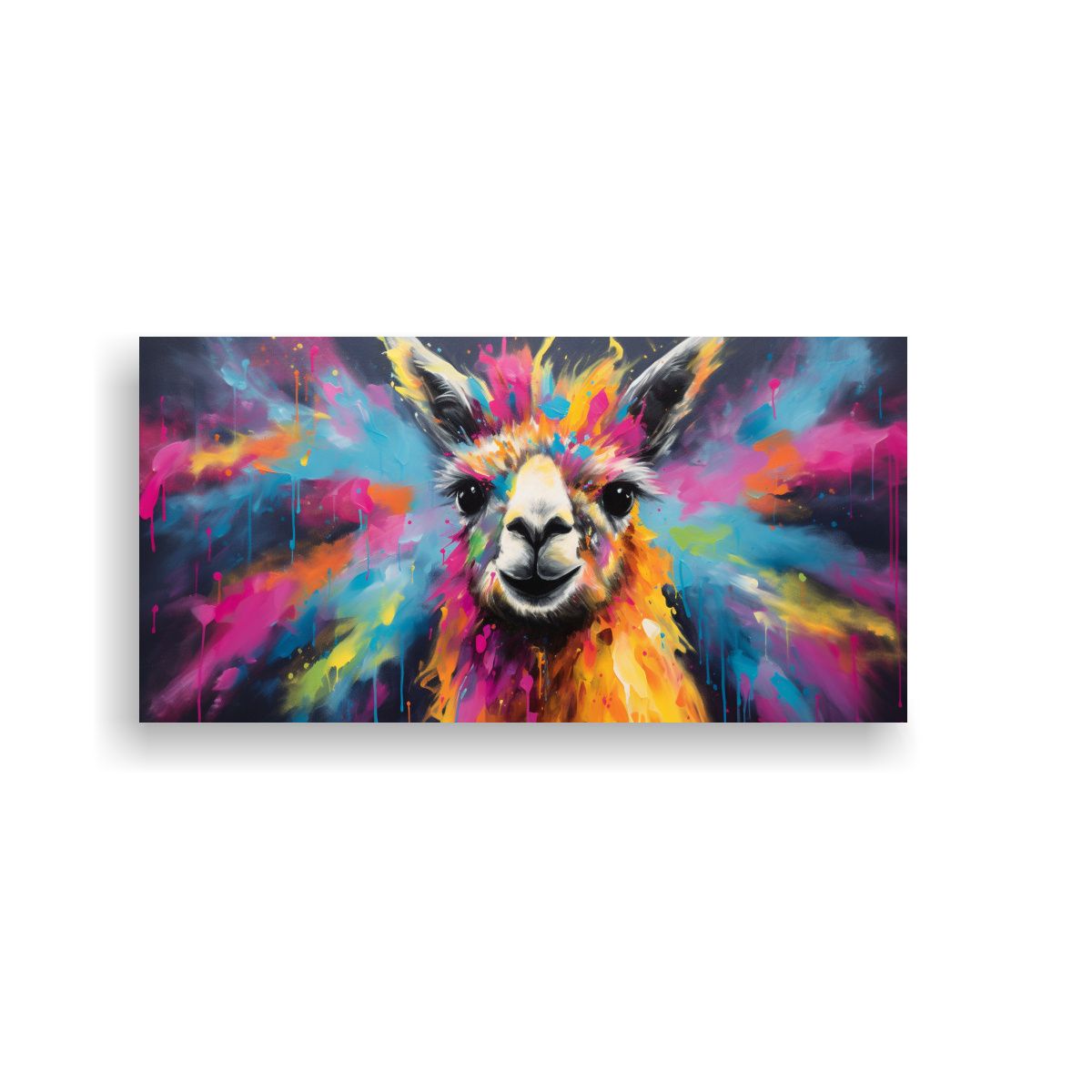 GENERICO - Pintura Al Estilo óleo Colorida Estilo Llama 100x50 Cm