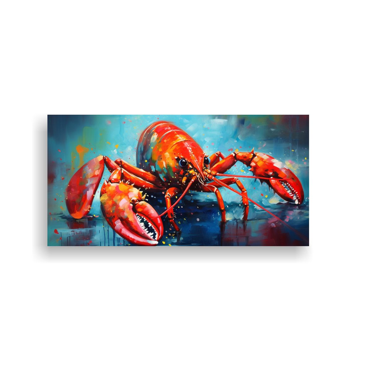 GENERICO - Pintura Acuarela De Langosta Estilo Pintura Al 80x40 Cm