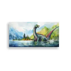 GENERICO - Cuadro Patrón Intenso Acuarelas Coloridas Estilo 100x50 Cm