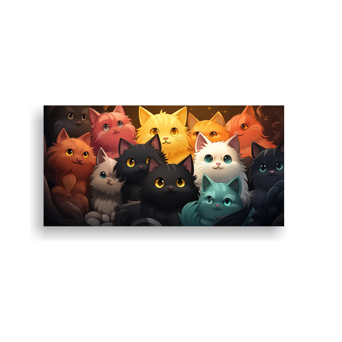 GENERICO - Pegatina De Multitud De Gatos Felices Y Locos En 60x30 Cm