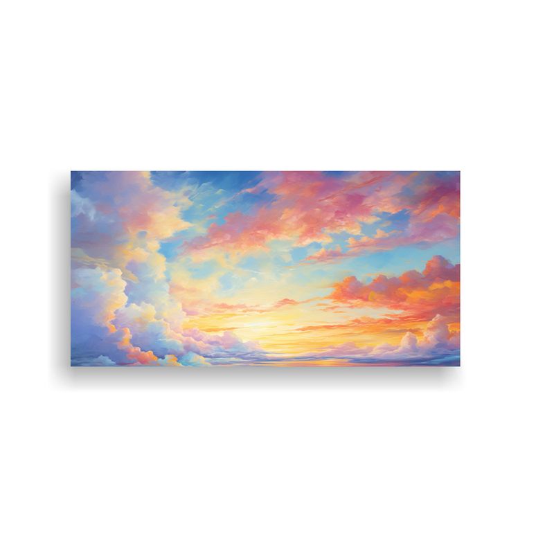 GENERICO - Cuadro De Arte Urbano Con Cielo Mañanero 100x50 Cm