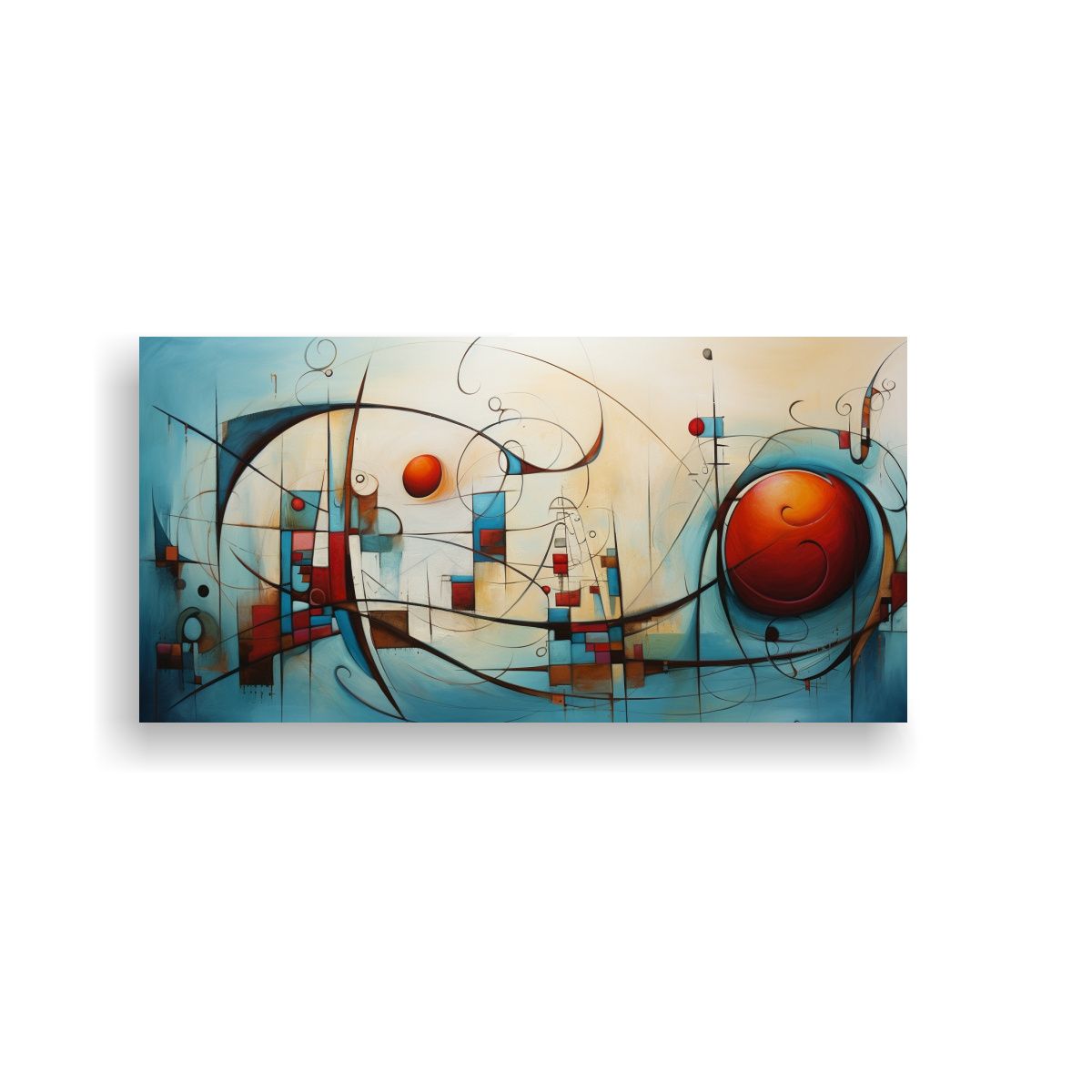 GENERICO - Cuadros Abstractos Modernos En Venta 100x50 Cm