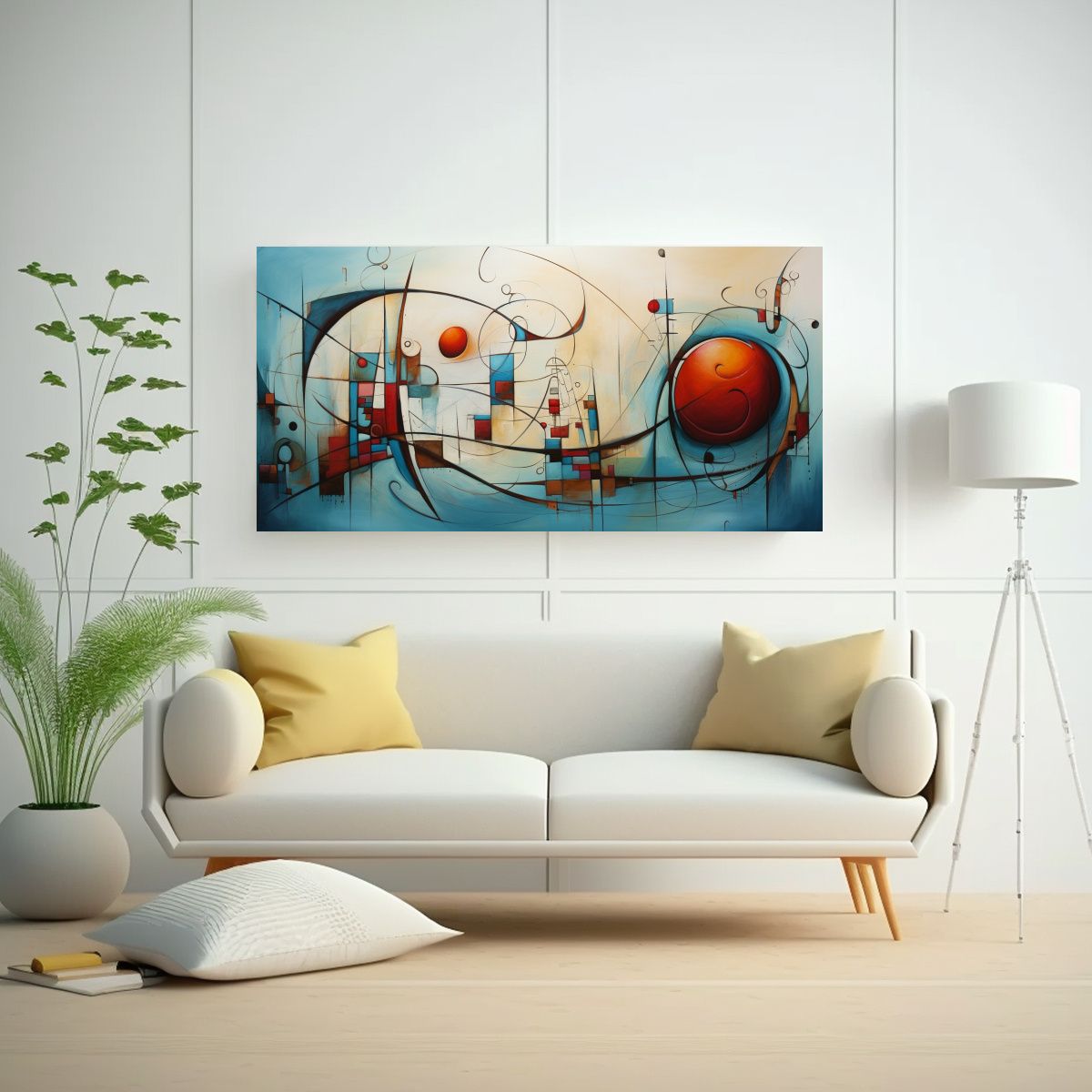 GENERICO - Cuadros Abstractos Modernos En Venta 100x50 Cm