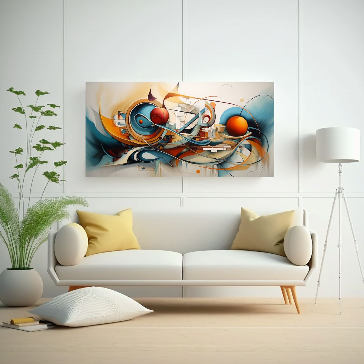 GENERICO - Cuadros Abstractos De Rostros Con Alegría Y 80x40 Cm