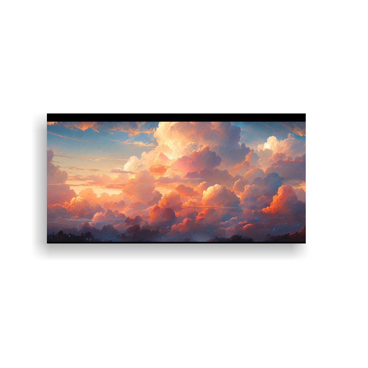 GENERICO - Pintura Abstracta De Arte Movimiento Escenario Al 100x50 Cm