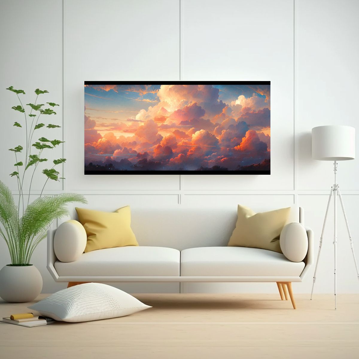 GENERICO - Pintura Abstracta De Arte Movimiento Escenario Al 100x50 Cm