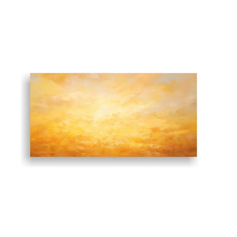 GENERICO - Cuadro Abstracto Amanecer Con Colores Amarillos 60x30 Cm