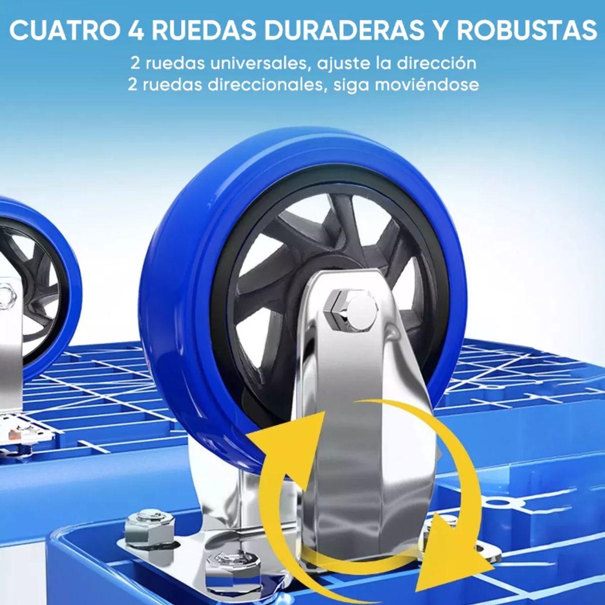 SUPERCENTER - Carro Carga Yegua Plegable Plataforma Grande 300 Kg 4 Ruedas Barra de mano negra