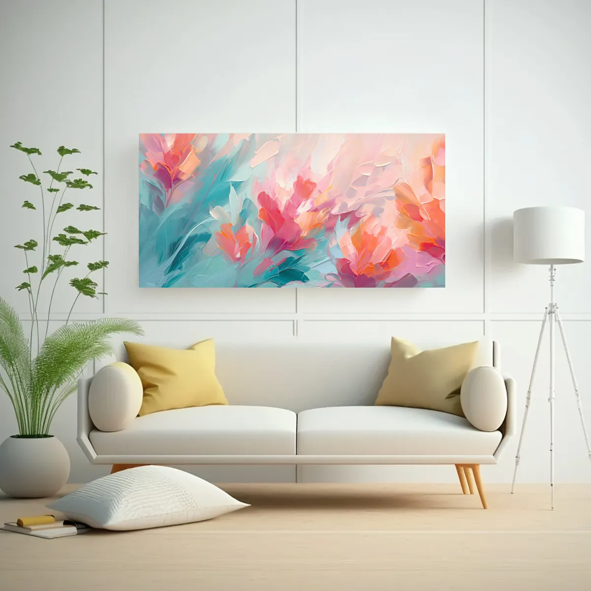 GENERICO - Pinturas Decorativas Abstractas En Tonos Verde 80x40 Cm