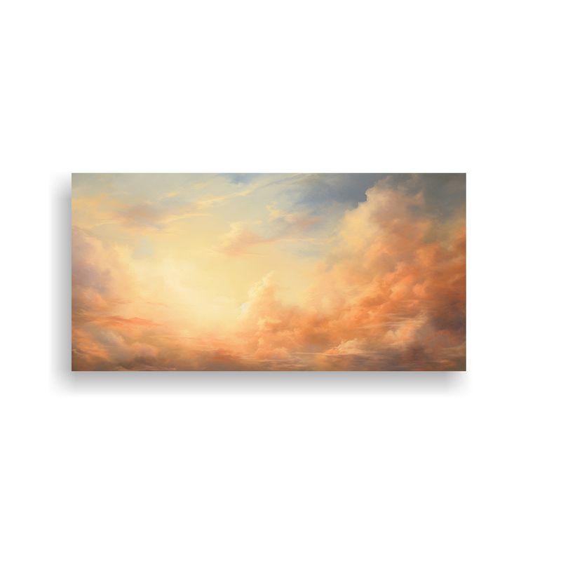 GENERICO - Pintura Abstracta Moderna Del Amanecer Con 60x30 Cm