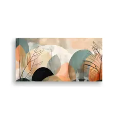 GENERICO - Cuadro Abstracto Árbol Hojas Para Decoración De 80x40 Cm