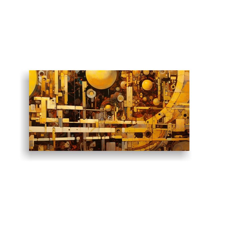 GENERICO - Pinturas De Decoración Abstracta Amarilla De Los 100x50 Cm