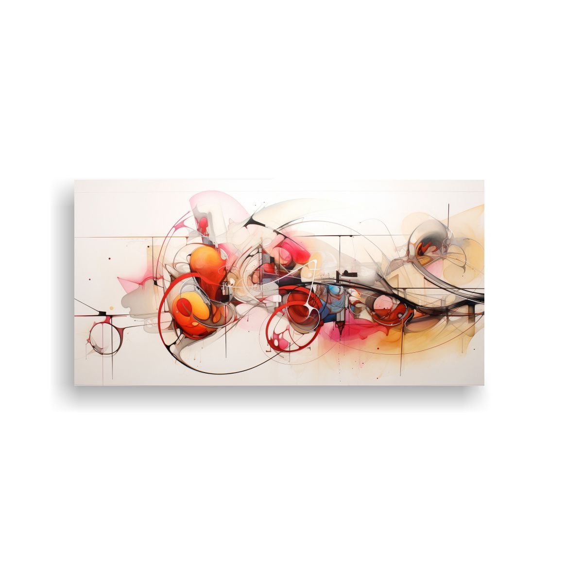 GENERICO - Cuadros Abstractos Multicolor En Venta 100x50 Cm