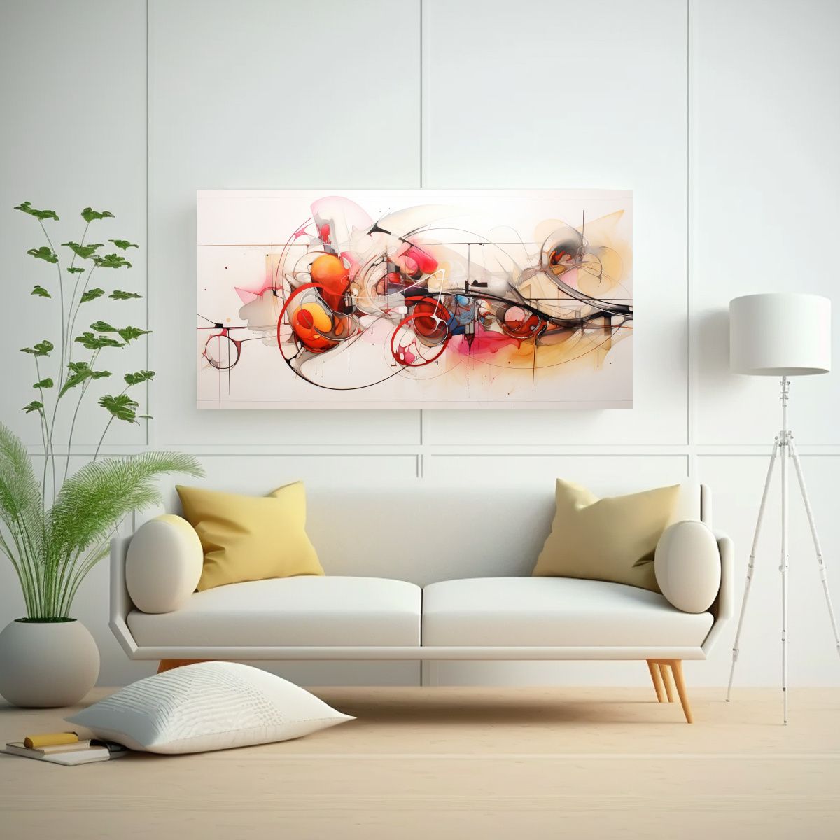 GENERICO - Cuadros Abstractos Multicolor En Venta 100x50 Cm