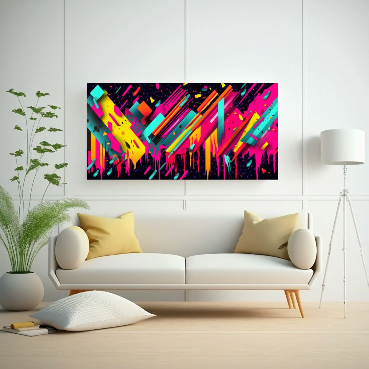 GENERICO - Pinturas Decorativas De Líneas De Pintura De 80x40 Cm