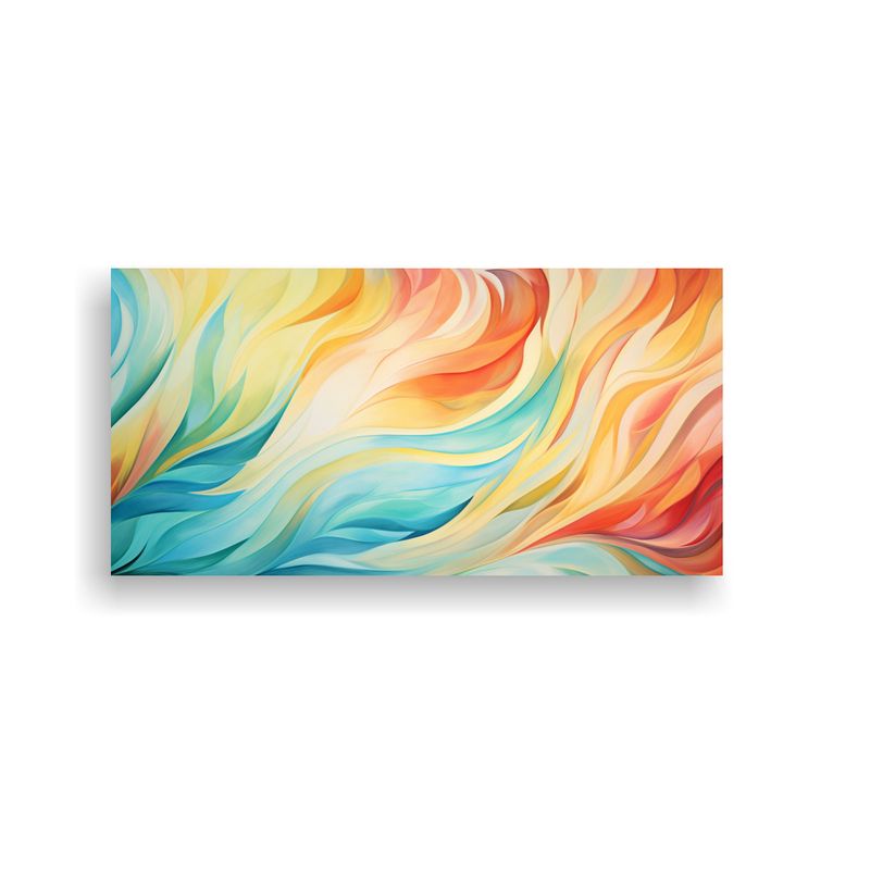 GENERICO - Pinturas Abstractas Vibrantes Con Patrones 100x50 Cm
