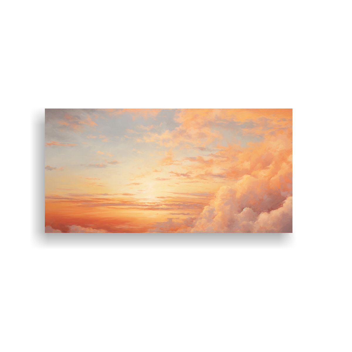 GENERICO - Pintura Abstracta De Un Cielo Matutino Con 80x40 Cm