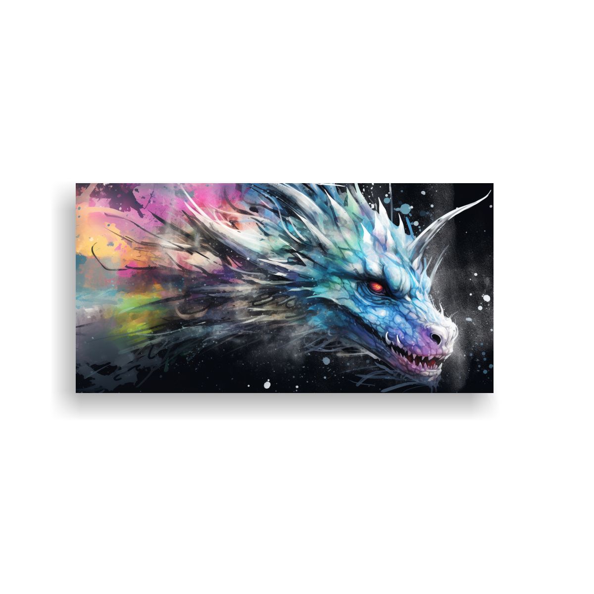 GENERICO - Pintura De Dragón En Colores Pastel Y Acuarelas 60x30 Cm