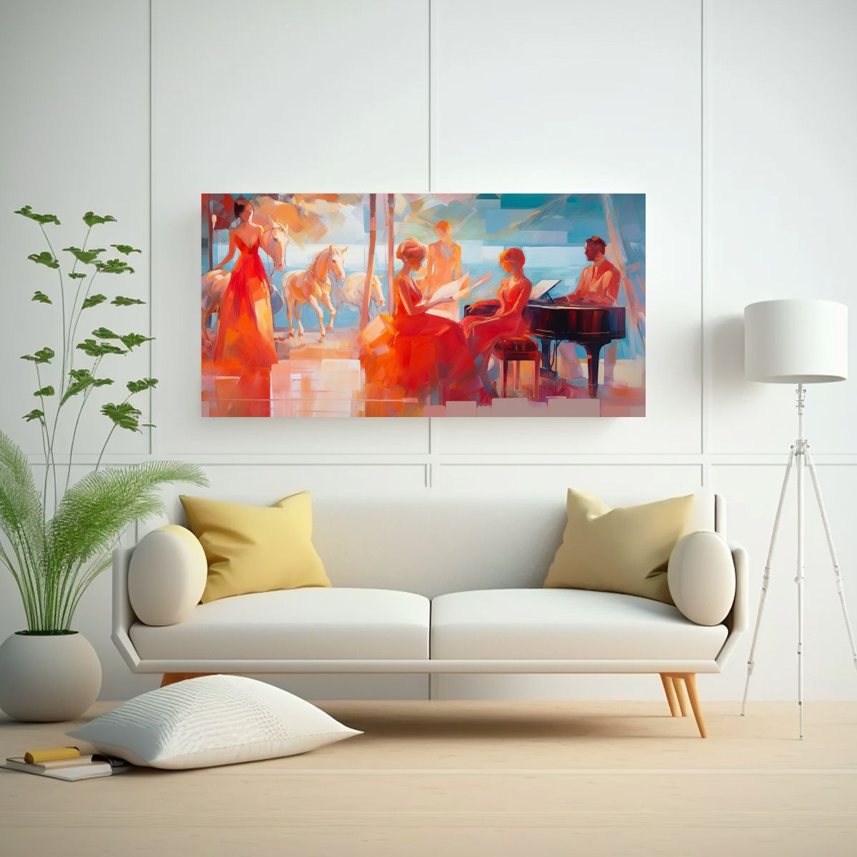 GENERICO - Pintura En Bastidor Estilo Abstracto 100x50 Cm