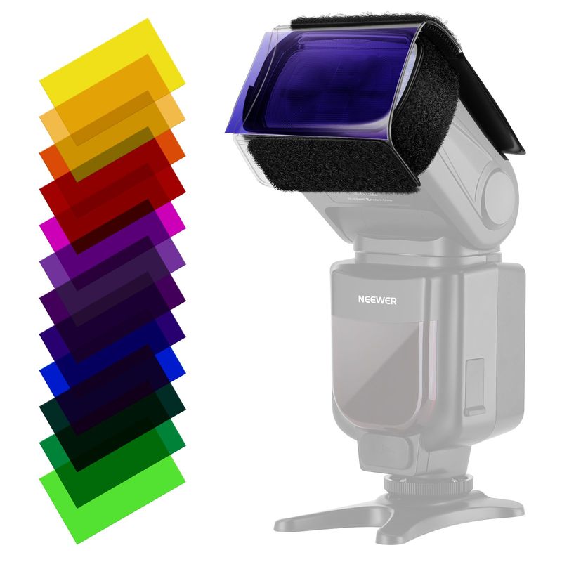 NEEWER - Fotografía Color Gel Filtros Kit P/ speedlite Flash, 12 Pzs