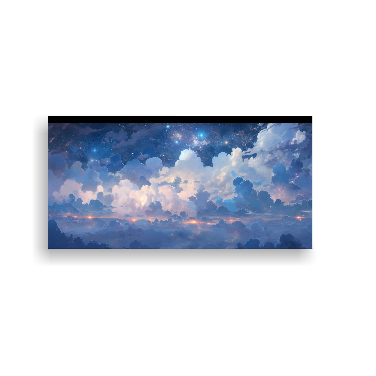 GENERICO - Pintura Abstracta De Alta Calidad Noche 80x40 Cm