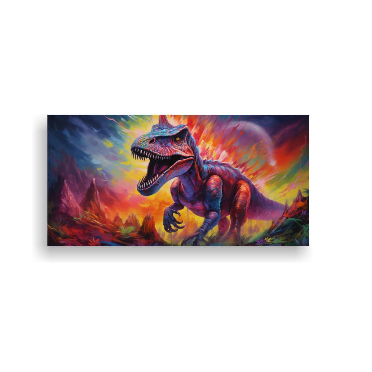 GENERICO - Cuadro Arte De Pared Con Dinosauros Legendarios 100x50 Cm