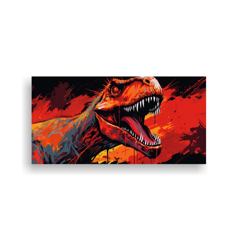 GENERICO - Cuadros De Dinosaurios Legendarios En Colores 80x40 Cm