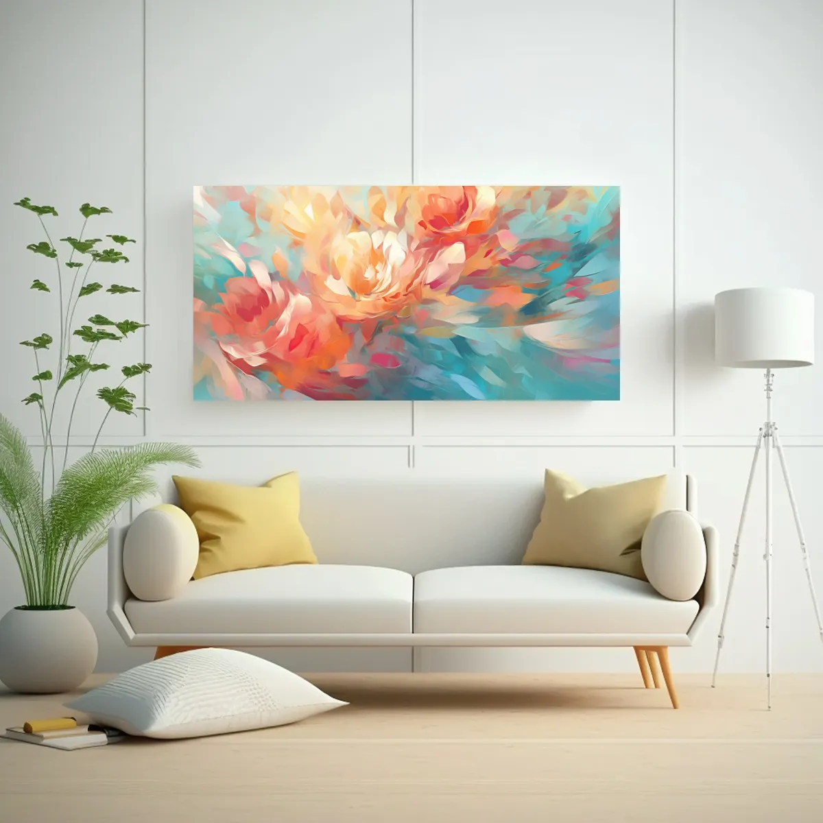 GENERICO - Pinturas Decorativas Abstractas Bellas En Tonos 100x50 Cm