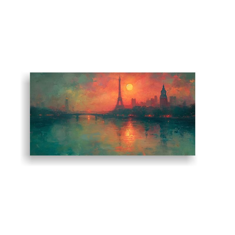 GENERICO - Cuadro Parisino En Tonalidades Pastel Arte 60x30 Cm