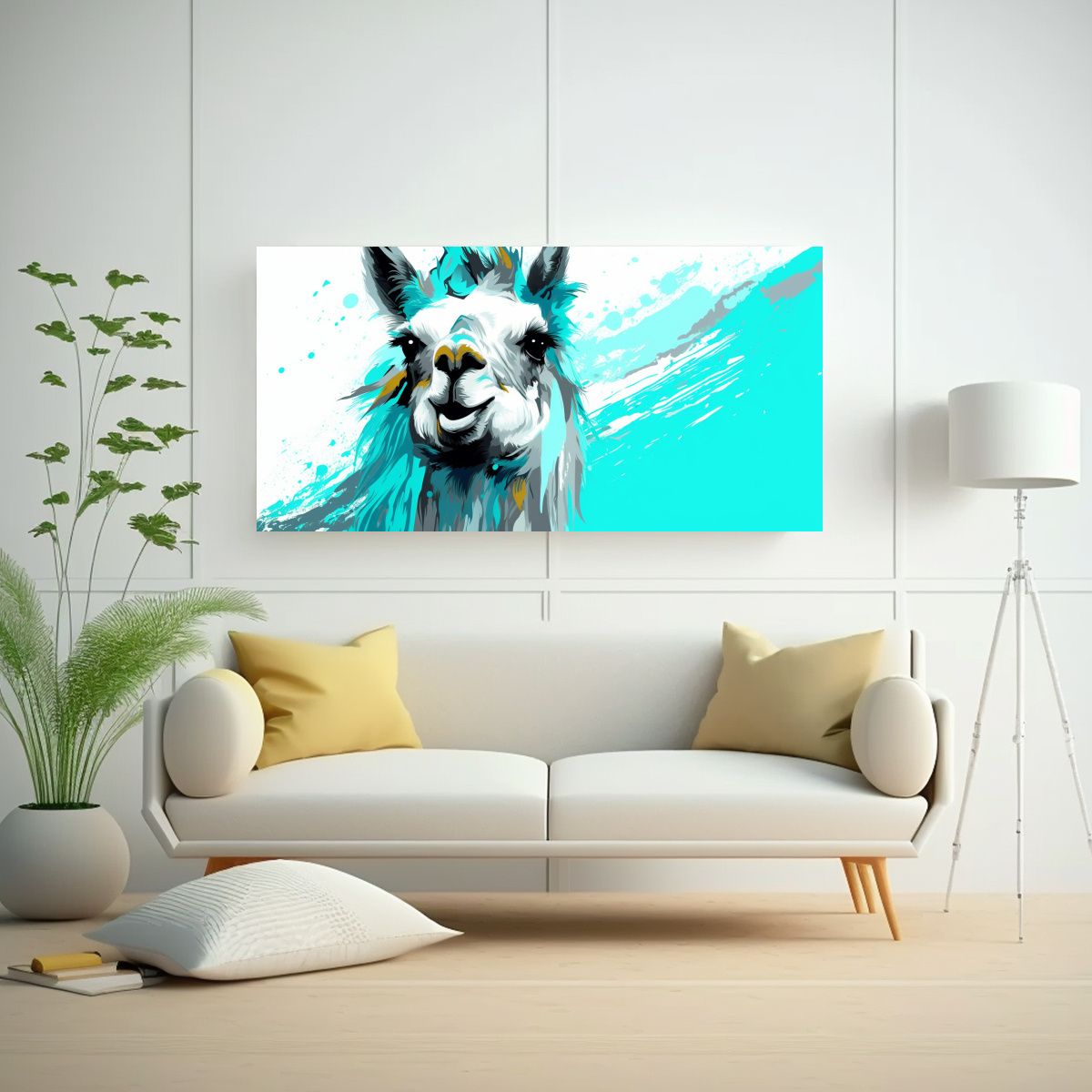 GENERICO - Mural De Pared Patrón Intenso Llama En Colores 100x50 Cm